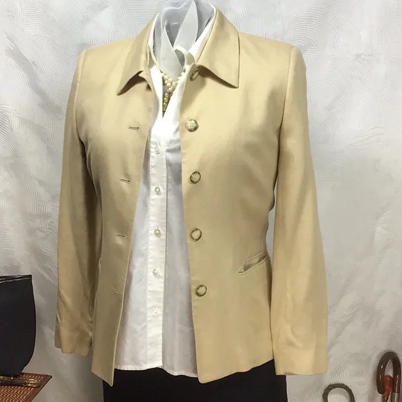 VTG Talbots Tailored Imported Italian Fabric Lined Suit Jacket Sz.4 - Picture 7 of 7